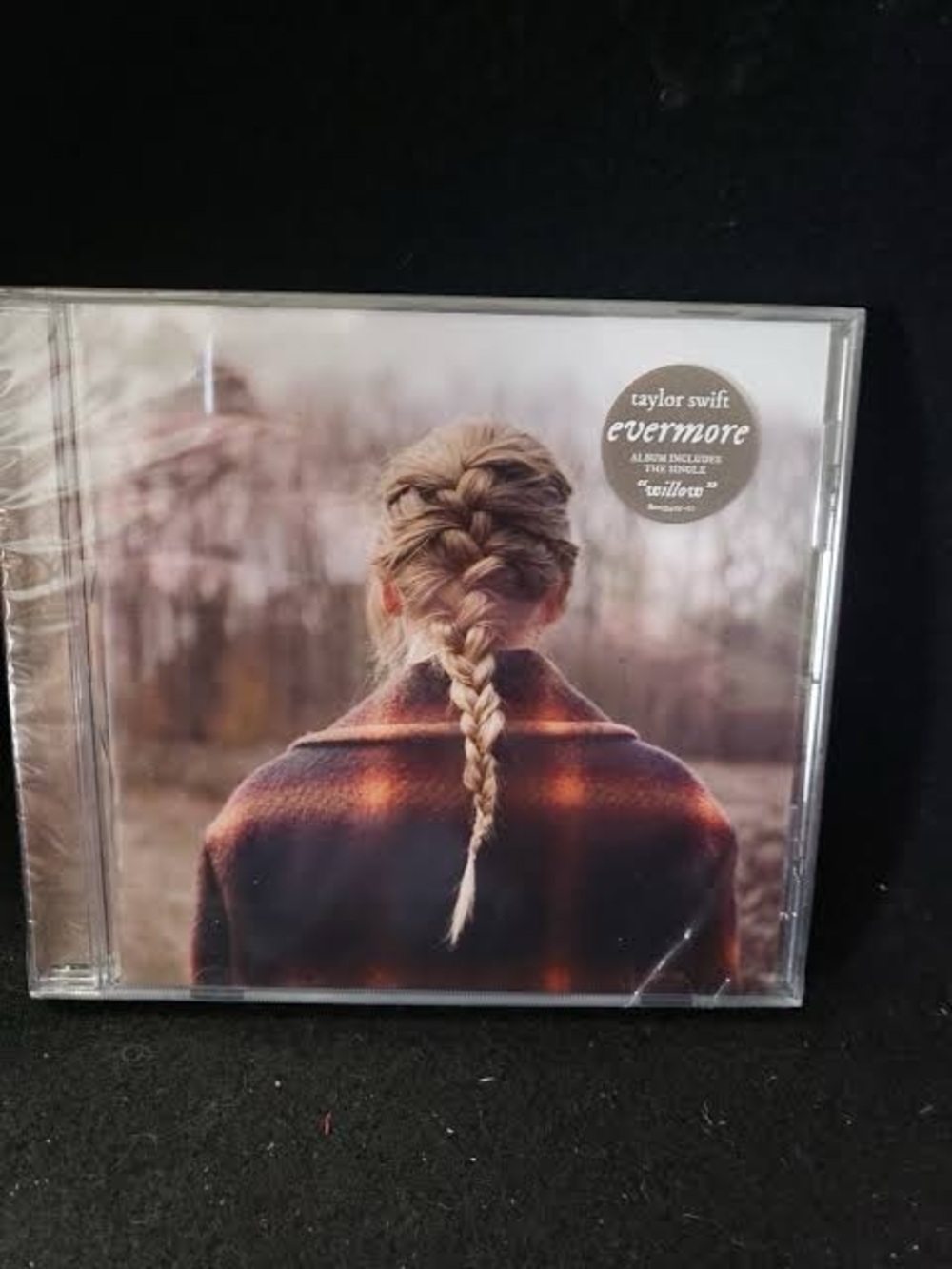 Taylor Swift Evermore CD with Brown Plaid Jacket